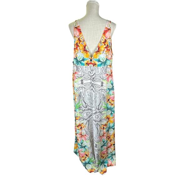 Victoria’s Secret Women's XL Watercolor Floral Maxi Slip Dress Lightweight Beach - Picture 5 of 8